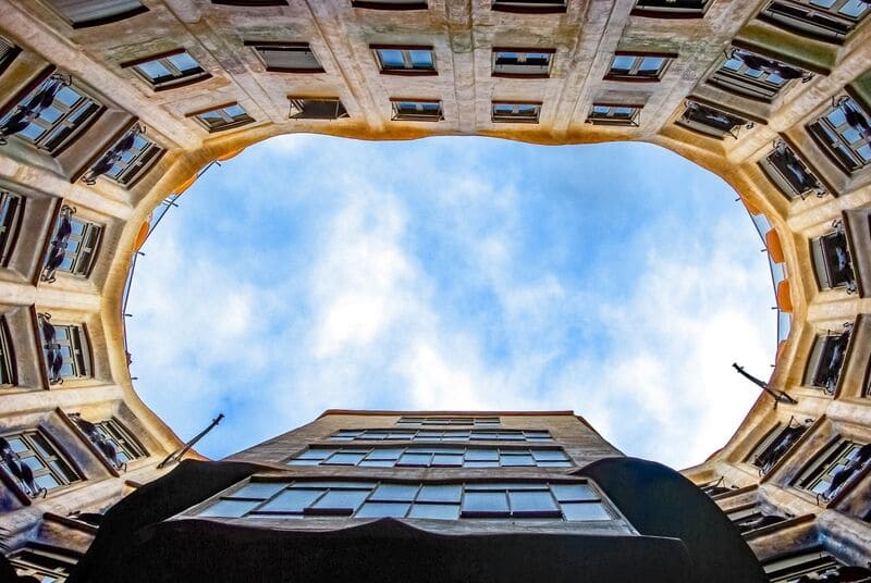 La pedrera courtyard