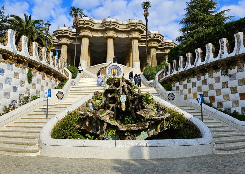 Park guell dragon staircase
