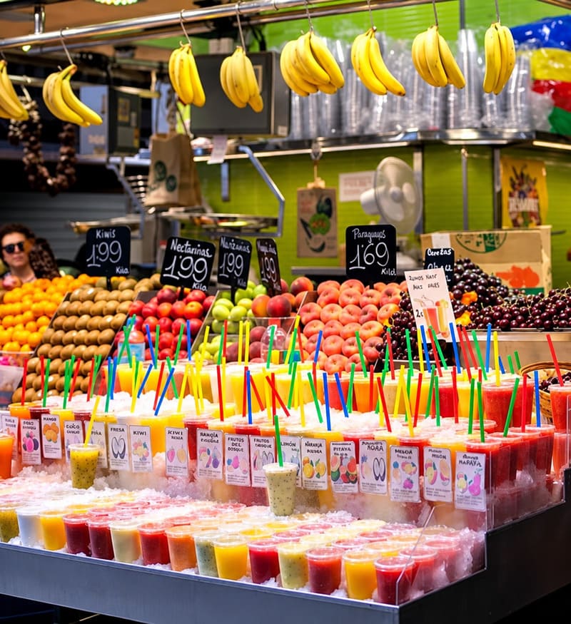 Boqueria smoothies fruits