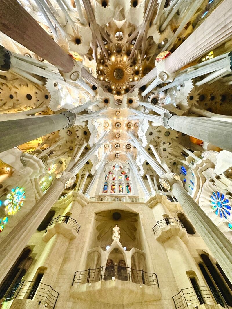 Sagrada familia ceiling